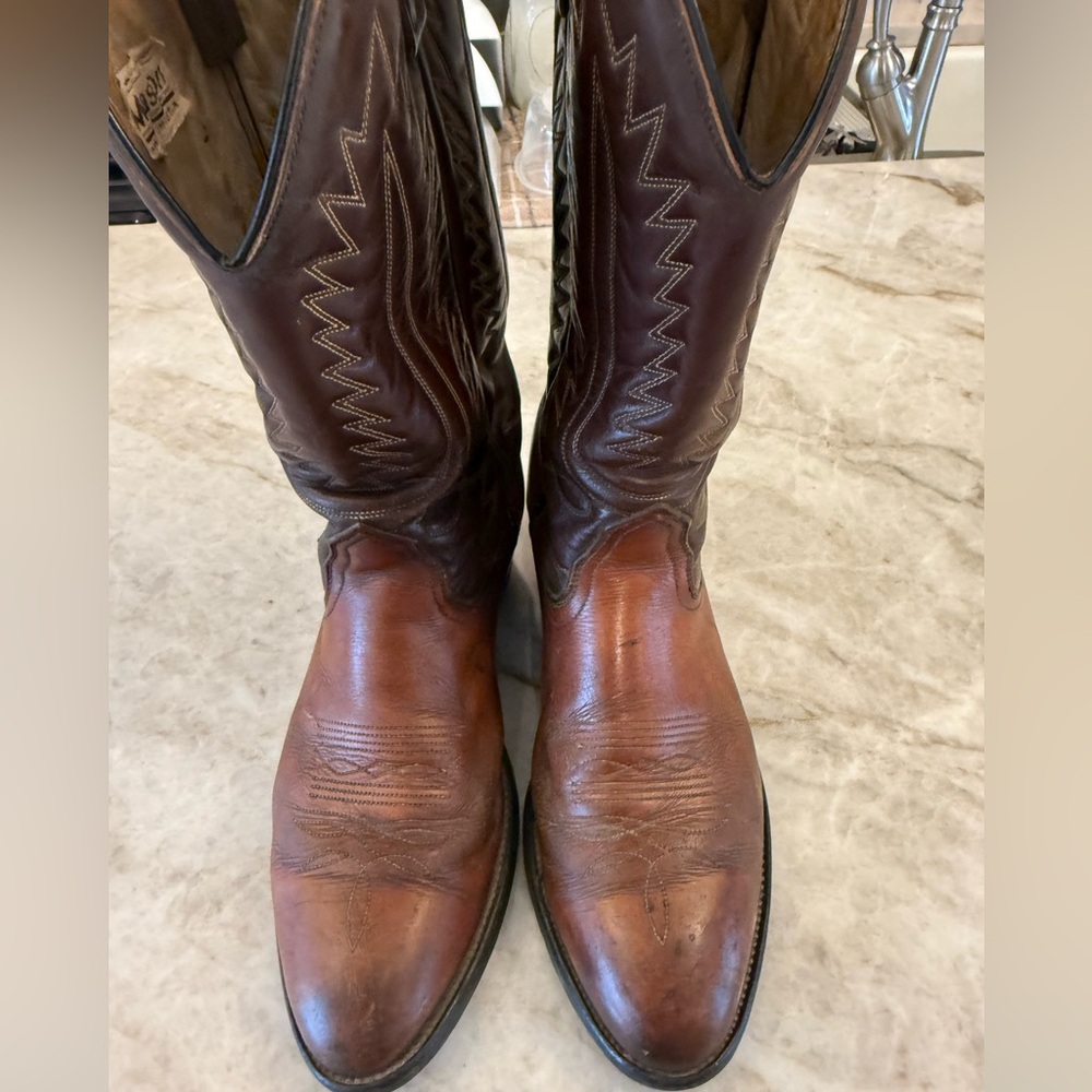 Brown Leather Cowboy Boots